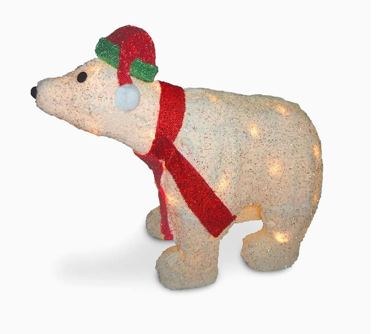 National Tree Company 18.5-in Polar Bear Light Display with Clear Incandescent Lights