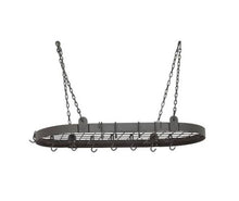 Load image into Gallery viewer, 3.25 in. x 18 in. x 36 in. Graphite Oval Pot Rack
