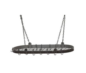 3.25 in. x 18 in. x 36 in. Graphite Oval Pot Rack