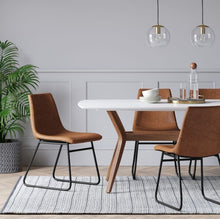 Load image into Gallery viewer, Bowden Faux Leather and Metal Dining Chair
