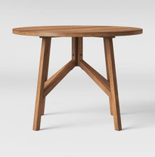 Load image into Gallery viewer, 42&quot; Clarksburg Cross Leg Wood Dining Table Round Brown
