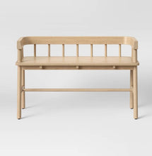 Load image into Gallery viewer, Bayboro Wood Spindle Bench Natural
