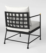 Load image into Gallery viewer, 29.25 Inches (H) x 24.02 Inches (W) x 28.39 Inches (D) Midway 2 Pack Metal Patio Club Chairs Black
