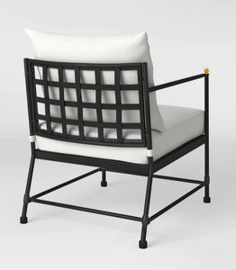 29.25 Inches (H) x 24.02 Inches (W) x 28.39 Inches (D) Midway 2 Pack Metal Patio Club Chairs Black
