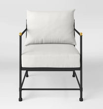 Load image into Gallery viewer, 29.25 Inches (H) x 24.02 Inches (W) x 28.39 Inches (D) Midway 2 Pack Metal Patio Club Chairs Black
