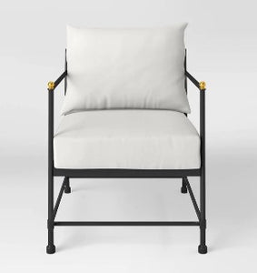 29.25 Inches (H) x 24.02 Inches (W) x 28.39 Inches (D) Midway 2 Pack Metal Patio Club Chairs Black