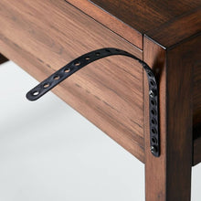 Load image into Gallery viewer, Wood &amp; Cane Transitional Writing Desk
