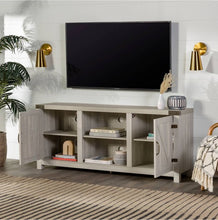 Load image into Gallery viewer, Clarabelle Farmhouse Barn Door TV Stand for TVs up to 60&quot;
