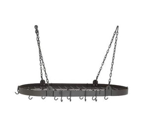 3.25 in. x 18 in. x 36 in. Graphite Oval Pot Rack