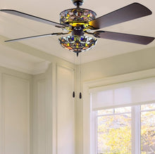 Load image into Gallery viewer, 52-in Oil Rubbed Bronze LED Indoor Downrod or Flush Mount Ceiling Fan with Light (5-Blade)
