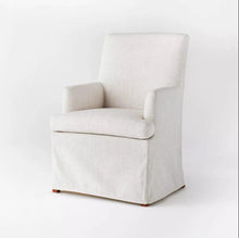 Load image into Gallery viewer, Upholstered Slipcover Dining Chair Cream - Threshold™ designed with Studio McGee 4133RR
