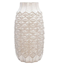 Load image into Gallery viewer, 18&quot; Tribal Vase, Ivory
