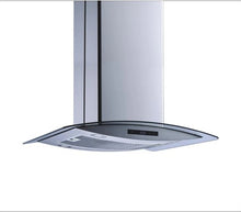 Load image into Gallery viewer, 30 in. 520 CFM Convertible Island Mount Range Hood in Stainless Steel and Glass with LED Lights and Touch Control MRM1973
