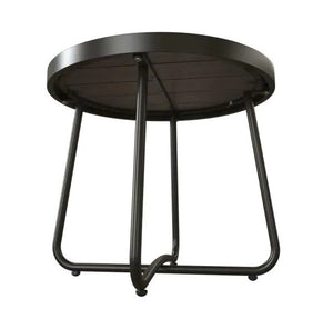 18 in. Round Steel Metal Outdoor Coffee Table, 7529RR