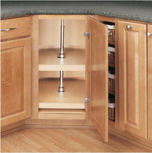 Load image into Gallery viewer, 26 in. H x 31 in. W x 31 in. D Wood 2-Shelf D-Shape Lazy Susan Set MRM629
