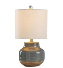 Load image into Gallery viewer, 19.5 in. Prova Grey Table Lamp with Beige Hardback Fabric Shade
