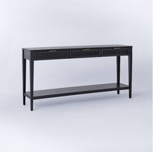 Load image into Gallery viewer, Woven Drawer Console Table Black
