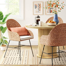 Load image into Gallery viewer, Landis Woven Backed Dining Chair with Cushion Natural
