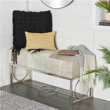Load image into Gallery viewer, Silver Accent Bench 48-in x 18-in x 17-in
