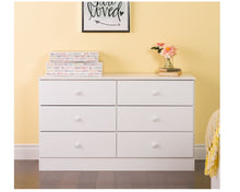 Load image into Gallery viewer, 6 Drawers Astrid Dresser White

