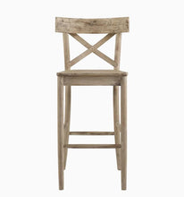 Load image into Gallery viewer, Picket House Furnishings Keaton Smokey Walnut Bar height Upholstered Bar Stool, 29&quot;

