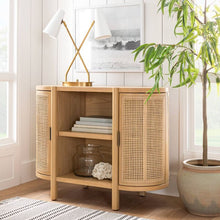 Load image into Gallery viewer, Portola Hills Caned Door Console with Shelves

