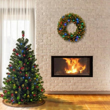 Load image into Gallery viewer, 4.5 ft. North Valley Spruce Artificial Christmas Tree with Multicolor Lights, 7781RR
