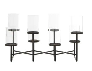 15 in. Black Metal Candelabra