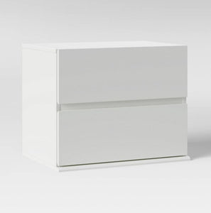 2 Drawer Modular Nightstand White