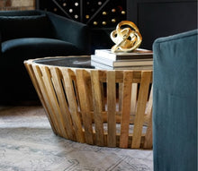 Load image into Gallery viewer, Lucas Natural Round Glass Top
