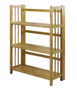 38" Folding 3 Tier Bookshelf Stackable - Flora
