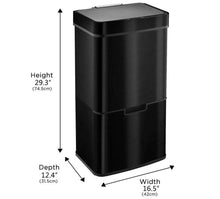 Load image into Gallery viewer, 16.3 Gal. Rubbish Capacity Large Automatic LED Motion Detection Lid with Black 983AH
