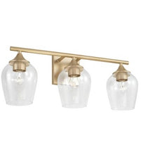 Load image into Gallery viewer, Elijah 3 Light 24 inch Soft Gold Vanity Light Wall Light
