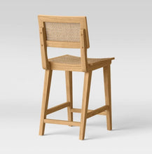 Load image into Gallery viewer, 38 Inches (H) x 18 Inches (W) x 20 Inches (D) Tormod Backed Cane Counter Height Barstool
