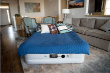 Load image into Gallery viewer, Serta Never Flat Fabric Series Raised with Internal Pump and Plush Air Mattress- 18&quot; Queen (Beige)
