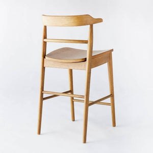 Kaysville Curved Back Wood Counter Height Barstool