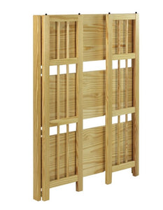 38" Folding 3 Tier Bookshelf Stackable - Flora