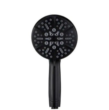 Load image into Gallery viewer, 5-Spray Patterns 5 in. High Pressure Wall Mount Handheld Shower Head in Matte Black
