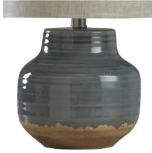 Load image into Gallery viewer, 19.5 in. Prova Grey Table Lamp with Beige Hardback Fabric Shade

