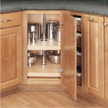 Load image into Gallery viewer, 26 in. H x 31 in. W x 31 in. D Wood 2-Shelf D-Shape Lazy Susan Set MRM629
