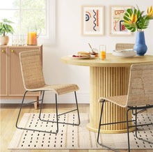Load image into Gallery viewer, Chapin Modern Woven Dining Chair with Metal Legs Natural
