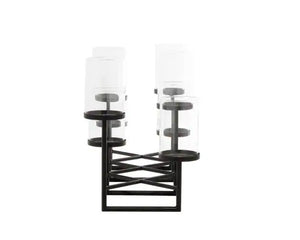 15 in. Black Metal Candelabra