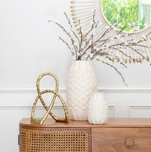 Load image into Gallery viewer, 18&quot; Tribal Vase, Ivory
