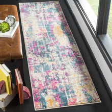 Load image into Gallery viewer, Ivory/Blue 2 ft. x 6 ft. Solid Runner Rug
