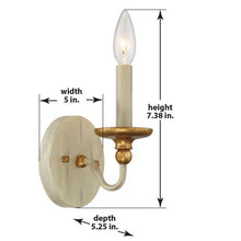 Load image into Gallery viewer, Westchester County 1-Light Farm House White with Gilded Gold Leaf Wall Sconce GL1042
