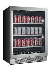 Load image into Gallery viewer, 140 Can 24 in. Built-in Beverage Cooler in Black and Stainless Steel 4821RR
