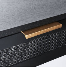 Load image into Gallery viewer, Woven Drawer Console Table Black
