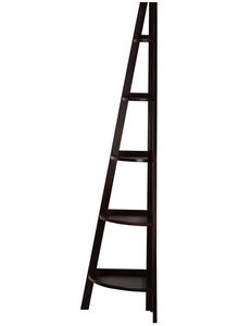 5 Shelf Corner Ladder Bookcase