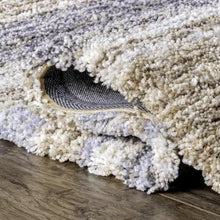 Load image into Gallery viewer, Classie Striped Shag Denim 6 ft. x 9 ft. Area Rug
