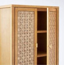 Load image into Gallery viewer, 66&quot; Palmdale Woven Door Cabinet Natural
